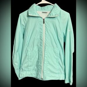 Columbia Packable Wind Rain Hooded Full Zip Windbreaker Coat Jacket Women’s XS